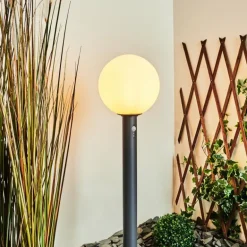 Borne lumineuse Bubodefo Anthracite, 1 lumière, Détecteur de mouvement