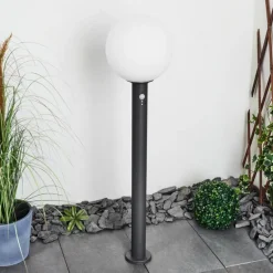 Borne lumineuse Bubodefo Anthracite, 1 lumière, Détecteur de mouvement