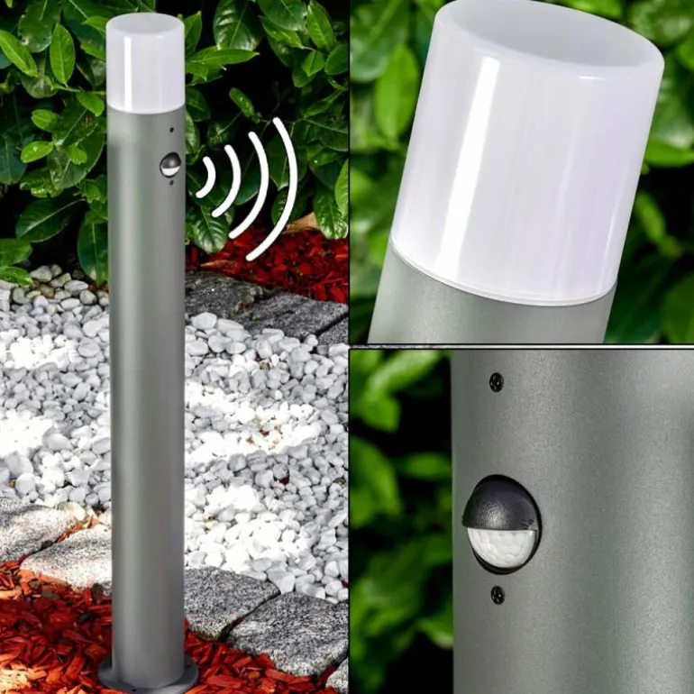 Borne lumineuse Buhrkall Anthracite, 1 lumière, Détecteur de mouvement