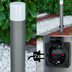 Borne lumineuse Buhrkall Anthracite, 1 lumière