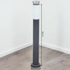 Borne lumineuse Caserta Anthracite, 1 lumière