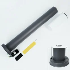 Borne lumineuse Caserta Anthracite, 1 lumière