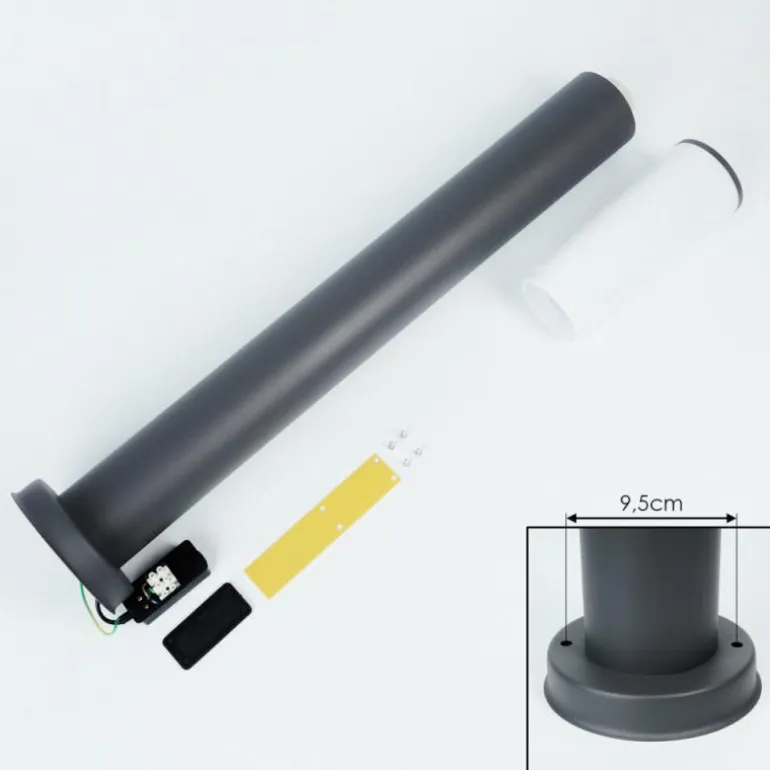 Borne lumineuse Caserta Anthracite, 1 lumière