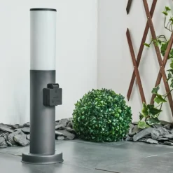 Borne lumineuse Caserta Anthracite, 1 lumière