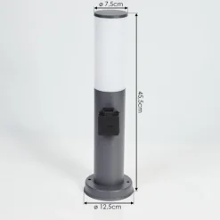 Borne lumineuse Caserta Anthracite, 1 lumière