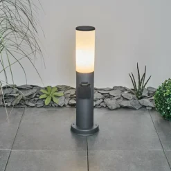 Borne lumineuse Caserta Anthracite, 1 lumière
