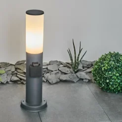 Borne lumineuse Caserta Anthracite, 1 lumière