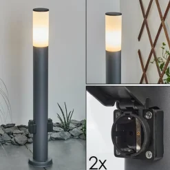 Borne lumineuse Caserta Anthracite, 1 lumière