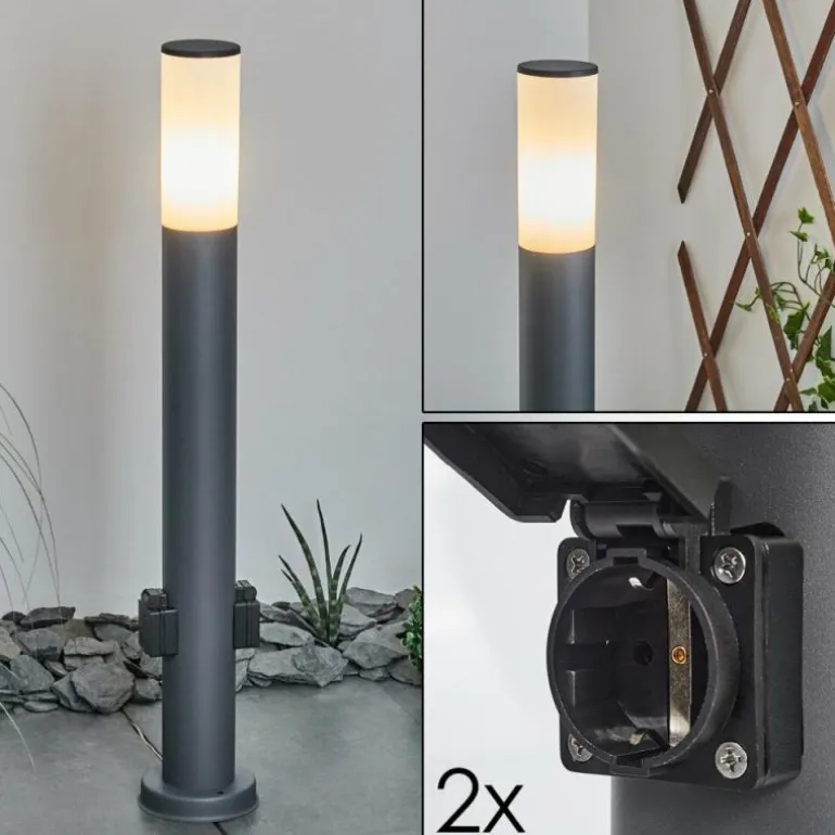 Borne lumineuse Caserta Anthracite, 1 lumière