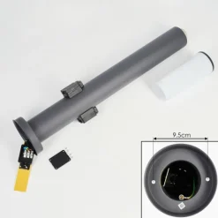 Borne lumineuse Caserta Anthracite, 1 lumière