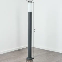 Borne lumineuse Caserta Anthracite, 1 lumière