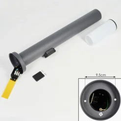 Borne lumineuse Caserta Anthracite, 1 lumière