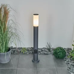 Borne lumineuse Caserta Anthracite, 1 lumière