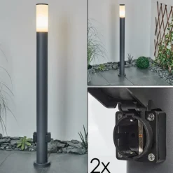Borne lumineuse Caserta Anthracite, 1 lumière