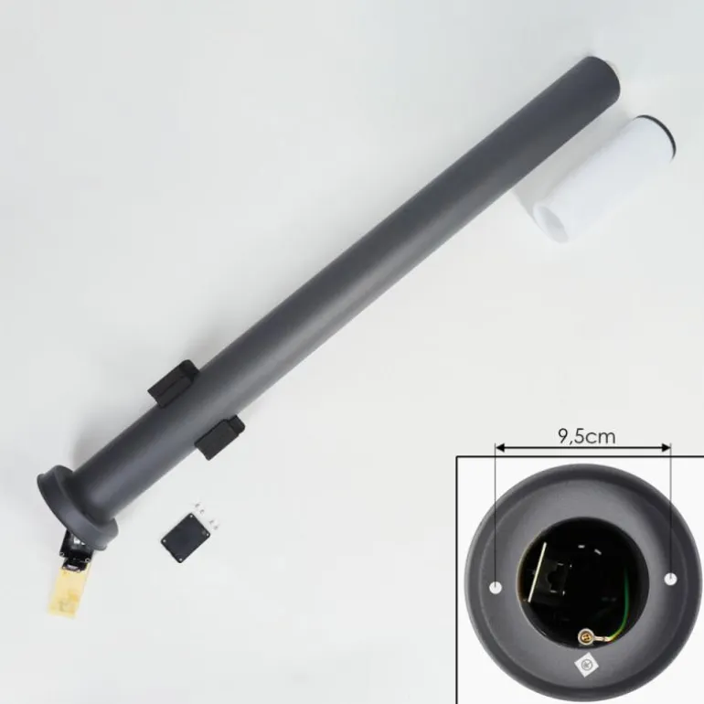 Borne lumineuse Caserta Anthracite, 1 lumière