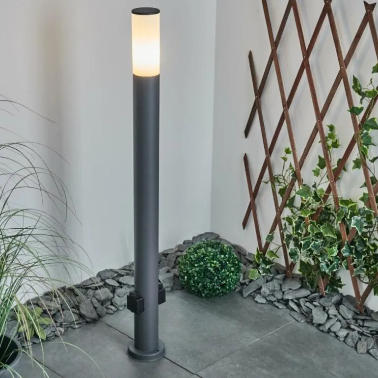 Borne lumineuse Caserta Anthracite, 1 lumière