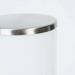 Borne lumineuse Caserta Nickel mat, Blanc, 1 lumière, Détecteur de mouvement