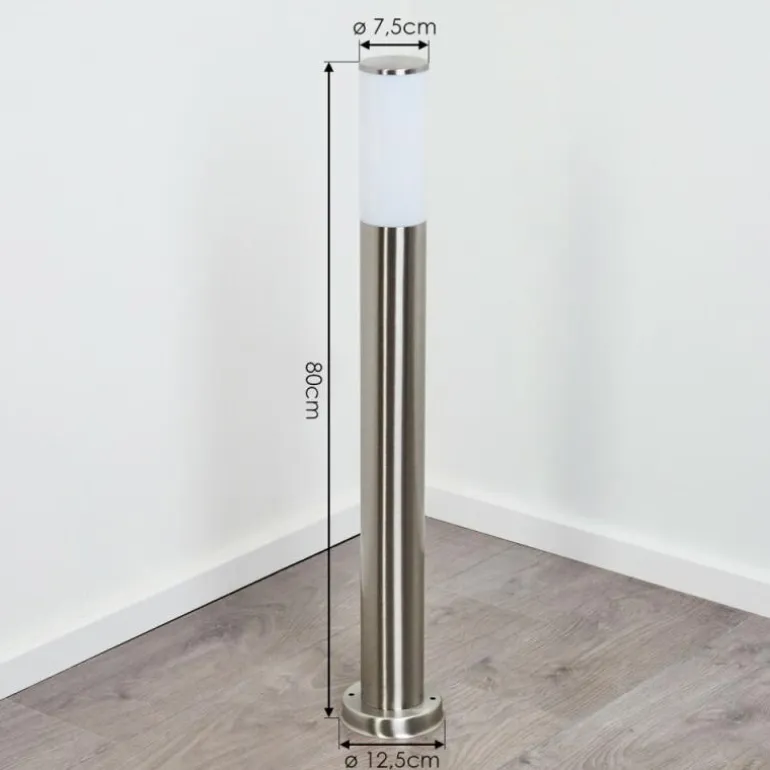 Borne lumineuse Caserta Nickel mat, Blanc, 1 lumière