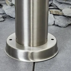 Borne lumineuse Caserta Nickel mat, Blanc, 1 lumière