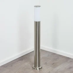 Borne lumineuse Caserta Nickel mat, Blanc, 1 lumière