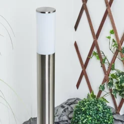 Borne lumineuse Caserta Nickel mat, Blanc, 1 lumière