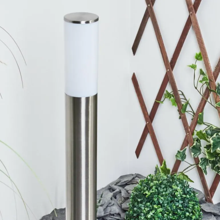 Borne lumineuse Caserta Nickel mat, Blanc, 1 lumière