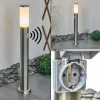 Borne lumineuse Caserta Nickel mat, 1 lumière, Détecteur de mouvement