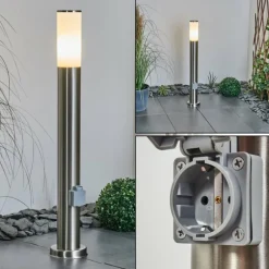 Borne lumineuse Caserta Nickel mat, 1 lumière