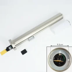 Borne lumineuse Caserta Nickel mat, 1 lumière