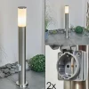 Borne lumineuse Caserta Nickel mat, 1 lumière