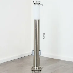 Borne lumineuse Caserta Nickel mat, 1 lumière