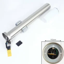 Borne lumineuse Caserta Nickel mat, 1 lumière