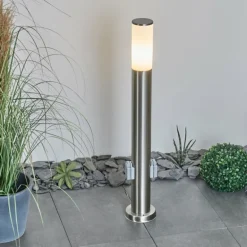 Borne lumineuse Caserta Nickel mat, 1 lumière