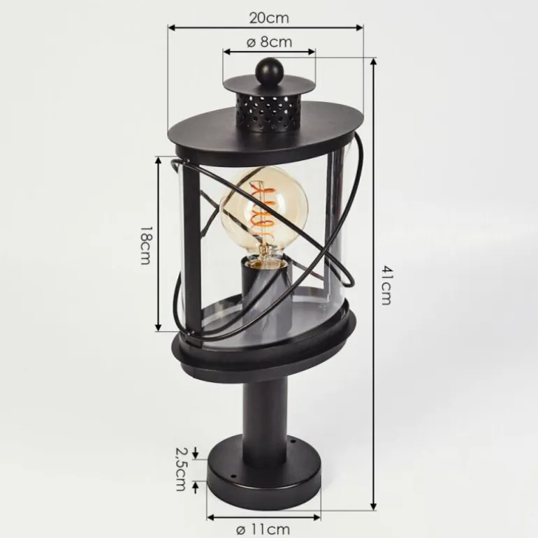 Borne lumineuse Chamesol Noir, 1 lumière
