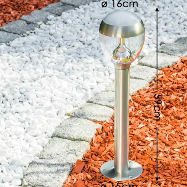 Borne lumineuse CORDOVA LED Acier inoxydable, 1 lumière