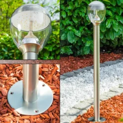 Borne lumineuse CORDOVA LED Acier inoxydable, 1 lumière