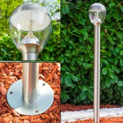 Borne lumineuse CORDOVA LED Acier inoxydable, 1 lumière