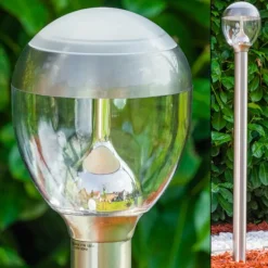 Borne lumineuse CORDOVA LED Acier inoxydable, 1 lumière
