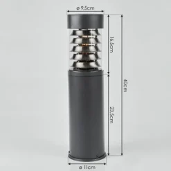 Borne lumineuse Dakar Anthracite, 1 lumière