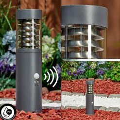 Borne lumineuse Dakar Anthracite, 1 lumière, Détecteur de mouvement