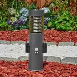Borne lumineuse Dakar Anthracite, 1 lumière, Détecteur de mouvement