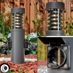 Borne lumineuse Dakar Anthracite, 1 lumière