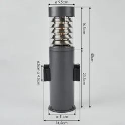 Borne lumineuse Dakar Anthracite, 1 lumière