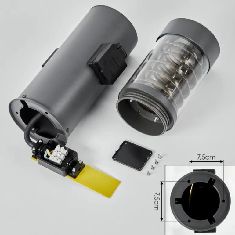 Borne lumineuse Dakar Anthracite, 1 lumière