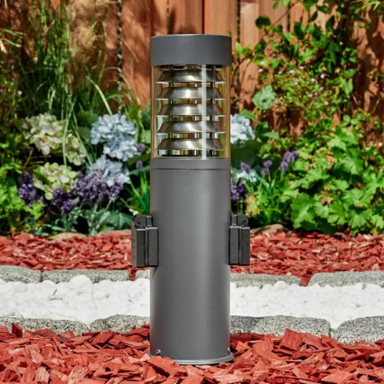 Borne lumineuse Dakar Anthracite, 1 lumière