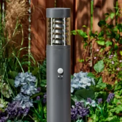 Borne lumineuse Dakar Anthracite, 1 lumière, Détecteur de mouvement