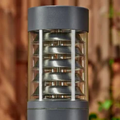 Borne lumineuse Dakar Anthracite, 1 lumière, Détecteur de mouvement