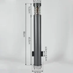 Borne lumineuse Dakar Anthracite, 1 lumière