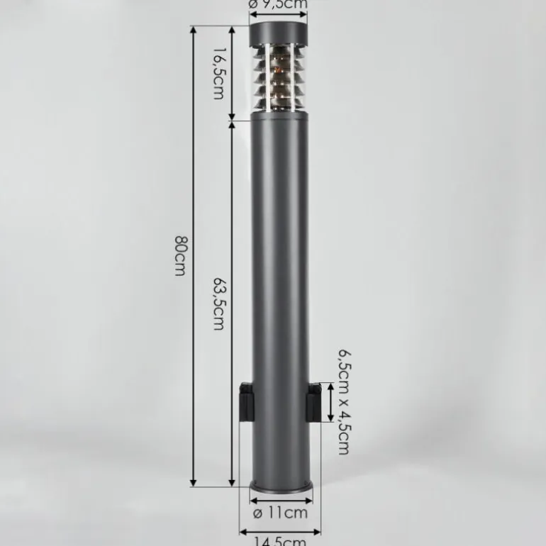 Borne lumineuse Dakar Anthracite, 1 lumière