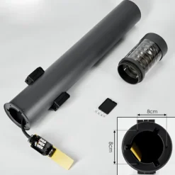 Borne lumineuse Dakar Anthracite, 1 lumière